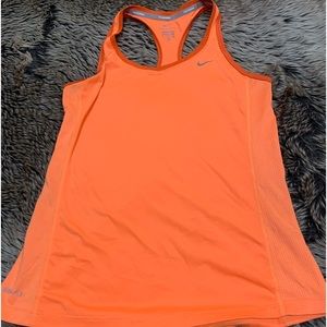 Nike running, dri-fit, tank top orange size S